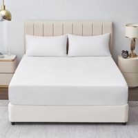 Nouvelle drap-housse King Size uni, confortable, lisse, antistatique, en coton égyptien 600 fils, avec poche profonde de 16 pouces