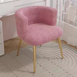 Lamb Fleece Lazy Sofa Chair Single Living Room <b>Bedroom</b> Balcony Casual Makeup Chair Dresser <b>Stool</b> - Product Image 6