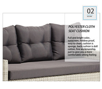 Modisches Design Möbel Günstige Ecksofa Set Wicker Alaun Rahmen Sofa Set Garten Sofa Set