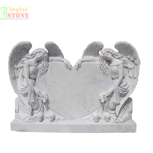 Оптовая продажа: надгробие из полированного гранита ручной работы в форме двойного сердца для мемориала, для наружного использования - Product Image 2