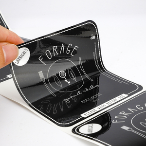 Confezioni per la preparazione dei pasti con etichette personalizzate, stampa di <span class=keywords><strong>adesivi</strong></span> quadrati in vinile impermeabile con logo per sigillare sacchetti e scatole di cibo gourmet - Product Image 4