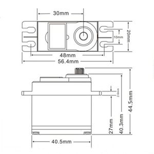 เซอร์โวมอเตอร์โลหะ PDI-HV5523MG JX 55.6 กรัม 8.4V 0.16 วินาที รุ่นมาตรฐาน JR 265 มม. สำหรับรถบังคับวิทยุ 1:8 1:10 หุ่นยนต์ เครื่องบิน ลดราคาพิเศษ - Product Image 5