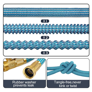 Nuovo Arrivo Avvolgitubo da Giardino Espandibile Bicolore in PVC da 45m Flessibile Magico con Connettori in Ottone Massiccio da 3/4'' (2 pollici) - Product Image 4