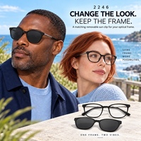 Clips de lunettes de soleil et montures optiques TR90 en gros – Montures de lunettes avec verres polarisés TAC – Ensemble monture et clip