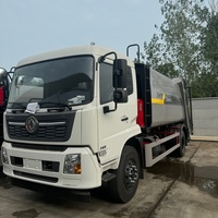 Véhicule compacteur de déchets Dongfeng Kinland VR 4x2 pour le transport vers les stations de traitement des déchets, transmission manuelle, haute efficacité de travail