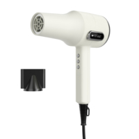 Sèche-cheveux ionique professionnel OEM personnalisé avec écran LCD intelligent, moteur sans balais 1800W, vitesse du vent 32m/s, rotation magnétique à 360° pour salon et hôtel