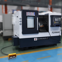 Tour CNC à banc incliné automatique TCK46A, système de commande GSK, centre de tournage horizontal léger, course 240x400, simple 8-12