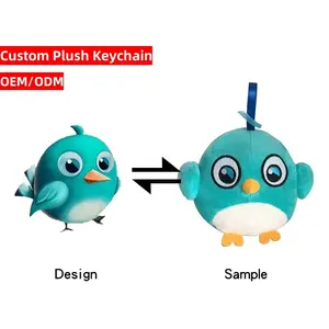 Customizable Plush Keychain 10cm 8cm Mini Stuffed Animal Plush Keyring Toy For Gifts