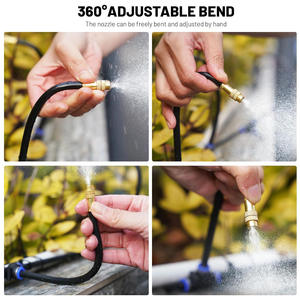 Système d'irrigation goutte à goutte automatique de 80 pieds avec buses à connexion rapide, kit d'humidification et de refroidissement par brumisation pour jardin extérieur - Product Image 3