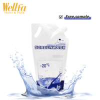 Chine Usine OEM Imprimé Buse Doypack Personnalisé 2L Stand Up Transparent En Plastique Poignée De Voiture Screenwash Emballage Bec Poche Sacs
