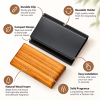Purificateur d'air personnalisable OEM pour voitures, fixation en métal pour pare-soleil, fraise, longue durée, antirouille, support de ventilation en bois et diatomite