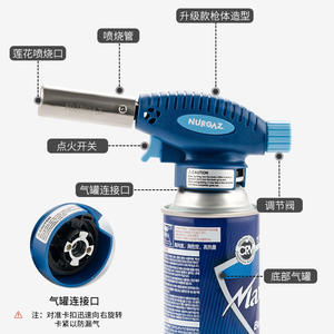 Encendedor de gas portátil Nurgaz para barbacoa al aire libre, para hornear sushi y desinfectar con cabezal pulverizador - Product Image 4