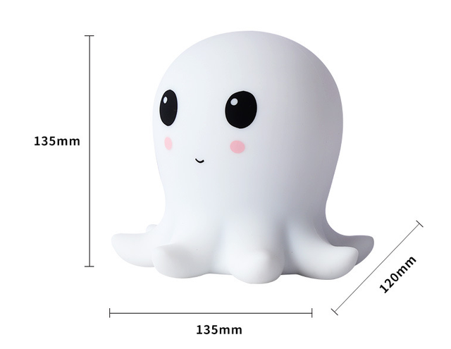 New Octopus Colorful Night Light Free Home Decoration Creative Children Gift Led Silicone Night Light