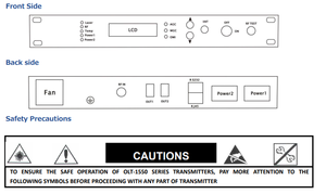 Hondao MINI-OT1500-X*XdBm FTTX 1550nm Bộ phát quang điều chế bên ngoài 2 cổng 10dB 200km Đầu vào RF Đầu ra AGC - Product Image 6