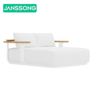 Chaise longue double <span class=keywords><strong>de</strong></span> luxe pour extérieur, mobilier <span class=keywords><strong>de</strong></span> <span class=keywords><strong>jardin</strong></span> en <span class=keywords><strong>aluminium</strong></span> pour hôtel, villa, resort et patio - Product Image 5