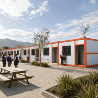 Estructura de Acero Galvanizado para Proyectos de Construcción Temporal de Escuelas, Casa Contenedor Plegable, Casa Contenedor de Acero, Vivienda Contenedor
