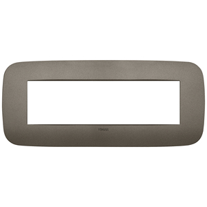 Vimar Placca Rotonda 7M Champagne Opaco 21.75x9.5x1.6 Copertura Interruttore a Muro - Product Image 1