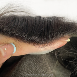 Bán buôn tùy chỉnh nam tóc con người thay thế hệ thống Topper người đàn ông mới Úc tóc tóc giả tóc giả tự nhiên người đàn ông - Product Image 4