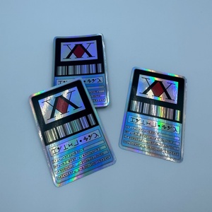 Papier d'art résistant transparent 50X50mm Impression holographique Finition brillante Hamburger Carnet Pizza Snacks Carton Tasse à thé Logo Autocollant - Product Image 1