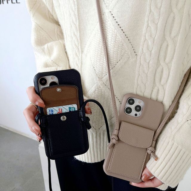 Leather Shockproof Phone Covers with AntiLost CrossBody Lanyard Strap for iPhone 13 Pro Max 17 16 12 14 Plus Card Holder Case