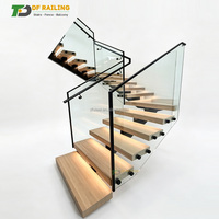 Lustres d'escalier DF à prix abordable, design dernier cri, garde-corps d'escalier de luxe, escalier flottant de qualité supérieure