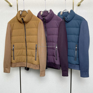 เสื้อแจ็คเก็ตดาวน์น้ำหนักเบาสำหรับผู้ชาย แขนเสื้อถักแบบไฮบริด ทรงพัฟเฟอร์ ด้านหน้าแบบควิลท์ แจ็คเก็ตลำลองสำหรับฤดูหนาว - Product Image 2