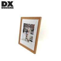 Cadre photo en bois texturé corde, taille personnalisée 8x10 pouces, DX Designs Wholesale, pour décoration rustique, cadeau d'anniversaire et commande en gros