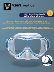 Máscara <span class=keywords><strong>de</strong></span> <span class=keywords><strong>Buceo</strong></span> Profesional V.DIVE <span class=keywords><strong>de</strong></span> Bajo Volumen, Impermeable, <span class=keywords><strong>de</strong></span> <span class=keywords><strong>Goma</strong></span>, <span class=keywords><strong>para</strong></span> Snorkel y Natación - Product Image 3