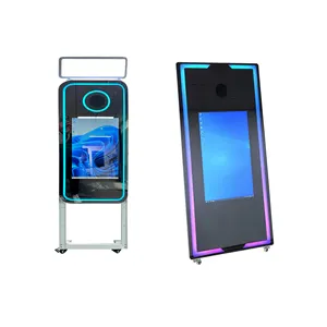 Hot Sale New Portable Selfie Kiosk Mirror Photo Booth With Printer Wedding And Events DSLR Magic Mirror Photo Booth