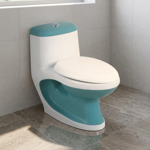 Inodoro de cerámica de alta calidad, de pared, sin borde, con doble descarga, de una pieza, con acabado de mármol. - Product Image 4