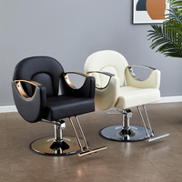 Chaise de salon inclinable Baasha tendance avec pompe hydraulique, chaise de coiffeur durable pour salon de coiffure