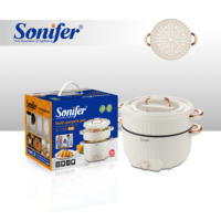 Marmite multifonctionnelle Sonifer SF-1509 4,5 L pour usage domestique, avec intérieur en acier inoxydable, pour la cuisson à la vapeur, la mijotée, le shabu-shabu, l'ébullition, la cuisson électrique