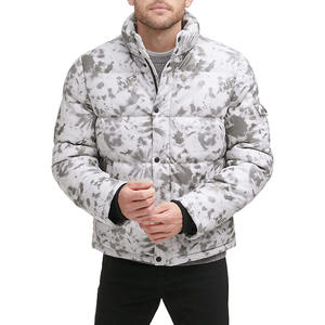 Chaqueta acolchada de invierno extragrande para hombre, gruesa y cálida, con logotipo personalizado, chaqueta de burbujas para hombre. - Product Image 1
