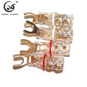 Connecteur YIVO XSSH Audio plaqué or, en cuivre pur, avec verrouillage par vis, entrée de câble 5,8 mm pour haut-parleur audio <span class=keywords><strong>HIFI</strong></span> et câblage d'amplificateur - Product Image 2