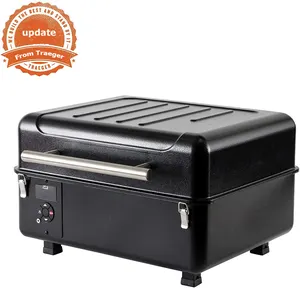 Koper Berkemah Barbekyu Lipat Portabel, Koper Arang Mini BBQ Traeger Pellet Penutup Asap Churrasqueira Portatil