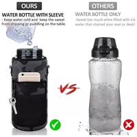 Échantillon gratuit, étui de bouteille d'eau, sac isolé, pochette en néoprène, housse de transport pour Camping en plein air, tasse de sport, tasse de bouteille