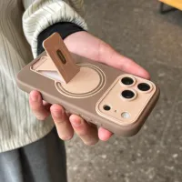 Coque antichoc mate avec béquille intégrée pour iPhone 17 16 14 15 Plus 13 12 Pro Max compatible avec la charge sans fil