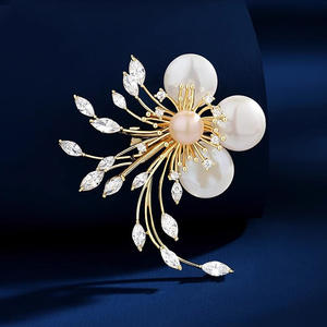 Broches de Cristal con Forma de Flor, Botones de Diamantes de Imitación, Aleación Chapada en Oro, Personalizados, Unisex, para Uso Diario, Regalo para Compromiso, Boda o Fiesta - Product Image 3