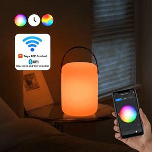 Modern Cylinder Style Portable Carrie Led <b>Lantern</b> Smart App Control Usb Rechargeable Battery Operated Cordless Led Table Lamp - Product Image 3