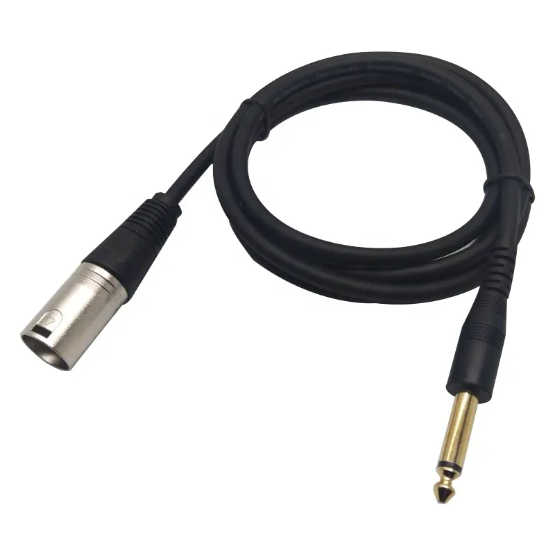 Cavo per microfono da 1/4 "TS Jack maschio a XLR maschio per amplificatore di potenza ricevitore per microfono Wireless con sistema Stereo