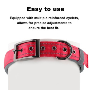 Collar para Perro Resistente con Cintas de Nailon Reflectantes e Impermeables, Acolchado, Hebilla de Metal de Aleación de Zinc para Perros Grandes - Product Image 2