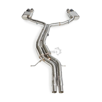 Sistema de Escape Valvetronic Catback SS304 para Audi A6 2.5 2.8 C7 2012-2018, Silenciador de Alto Rendimiento con Puntas Negras, Mejora de Rendimiento