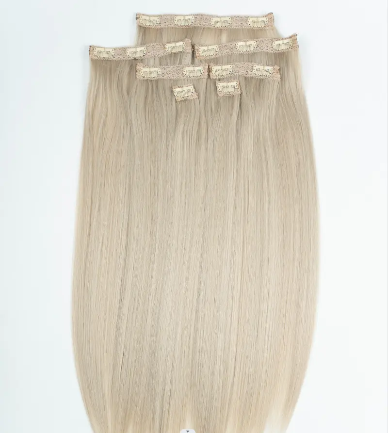 Extensions de cheveux synthétiques longues, en soie, ondulées à l'eau, haute température, 5 à 16 Clips, en Fiber de 20 pouces, vente en gros