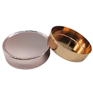 polished shine silver aluminum lid for candle,metal candle lid for glass jar