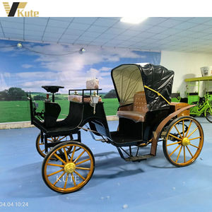 Nouvelle calèche de luxe pour mariage avec 4 roues en acier, idéale pour les visites royales et les chariots tirés par des chevaux - Product Image 5
