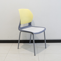 Chaise d'école moderne en plastique, chaise de bureau, chaise de formation, chaise empilable pour étudiants