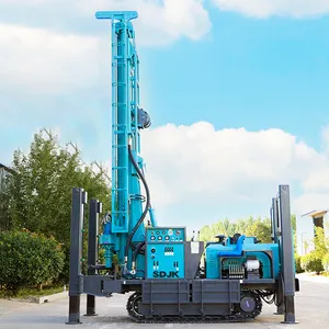 100m, 150m, 200m, 300m, 350m, 600Meters Steel Crawler Mounted Water Well Drilling Rig Machine factory price