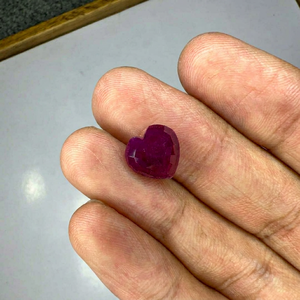 Rubis naturel africain de 4,83 carats, taille cœur, pierre précieuse rouge intense, rubis précieux pour bague de fiançailles de luxe, pendentif, bijoux - Product Image 1