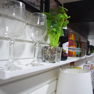 Petit plateau en PVC blanc et gris Unipower pour rangement de bureau, organisateur rectangulaire sur pied, facile à nettoyer, finition peinte - Product Image 4