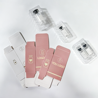 Impression de logo personnalisé, matériau recyclé, étiquette vinyle avec vernis sélectif UV et découpe laser à chaud, emballage de boîtes en carton pour flacons simples/doubles de 3 ml, 5 ml, 10 ml